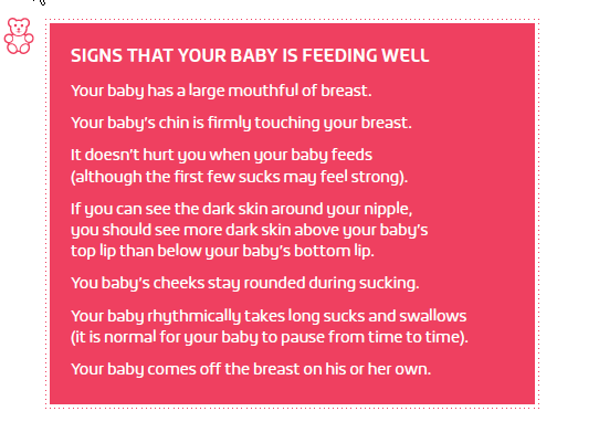 signs your baby is feeding well